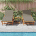 Ligstoel 3 st Massief Acaciahout Taupe