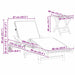 Ligstoel 3 st Massief Acaciahout Taupe