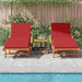 Ligstoel 3 st Massief Acaciahout Rood