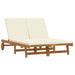 Ligstoel Bruin 125 x 200 x 84 cm Massief Acaciahout