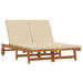 Ligstoel Bruin 125 x 200 x 84 cm Massief Acaciahout
