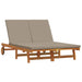 Ligstoel Bruin 125 x 200 x 84 cm Massief Acaciahout