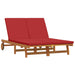 Ligstoel Bruin 125 x 200 x 84 cm Massief Acaciahout