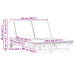 Ligstoel Bruin 125 x 200 x 84 cm Massief Acaciahout