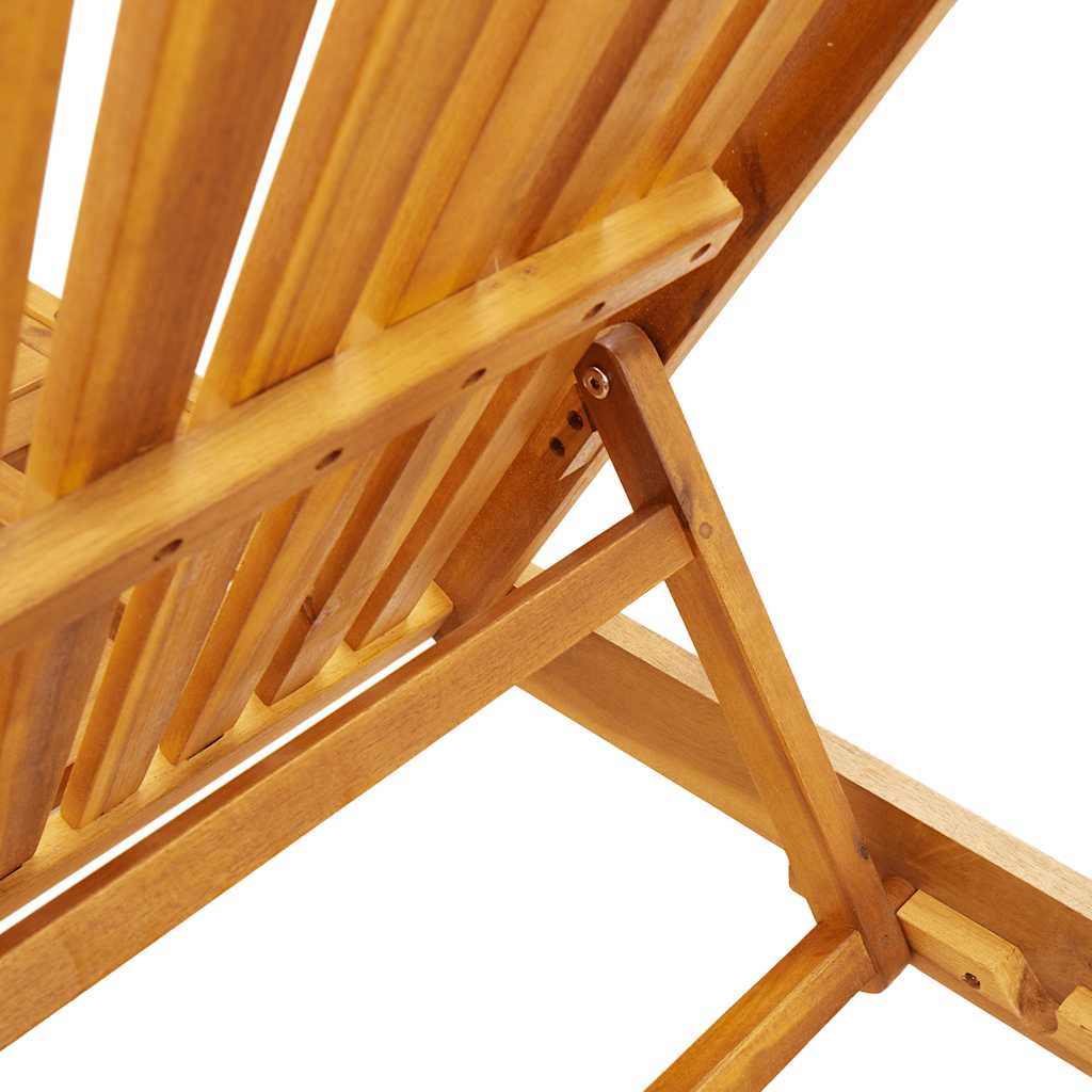 Ligstoelen 2 st massief acaciahout