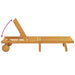 Ligstoel 2 st Massief Acaciahout Bruin