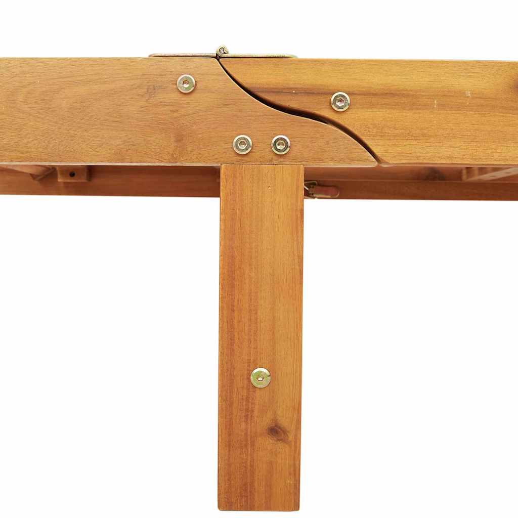 Ligstoel 2 st Massief Acaciahout Bruin