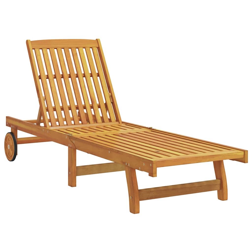 Ligbedden 2 st met tafel massief acaciahout