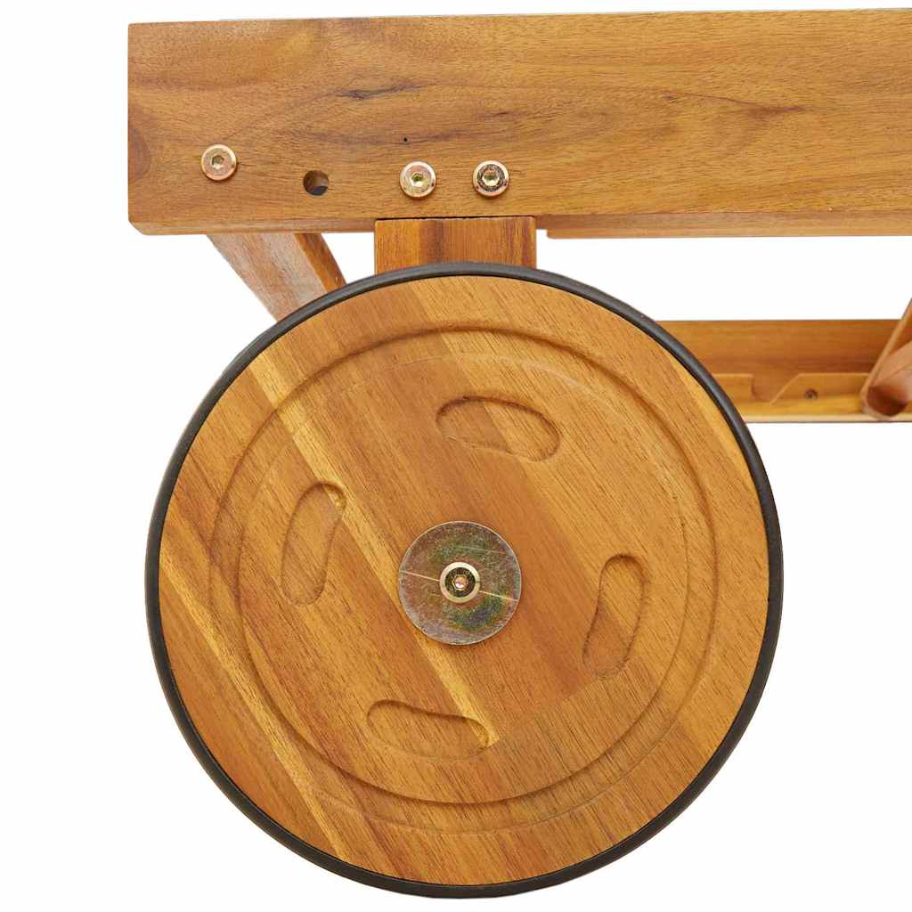 Ligstoel 3 st Massief Acaciahout Bruin