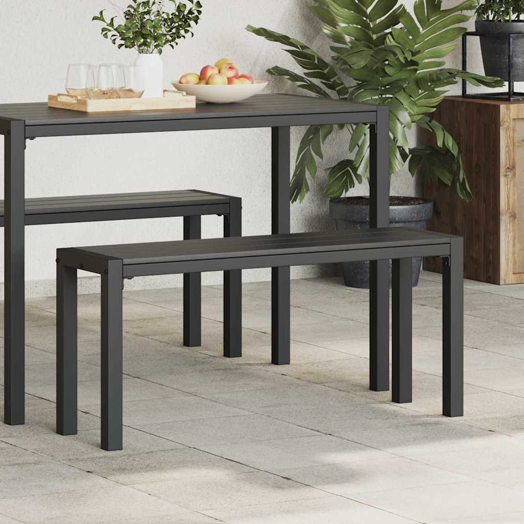 Tuinbank Zwart 100 x 28 x 45 cm Staal