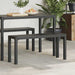 Tuinbank Zwart 100 x 28 x 45 cm Staal