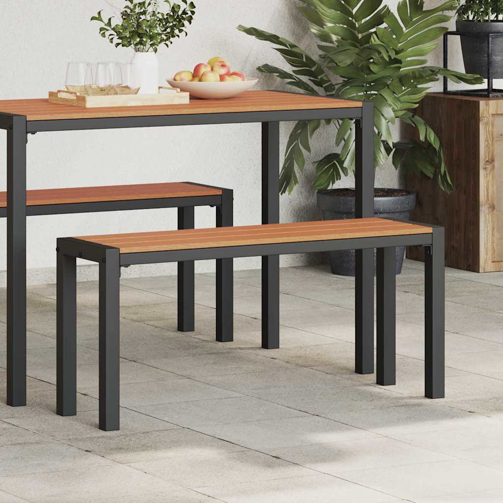 Tuinbank Bruin 100 x 28 x 45 cm Staal