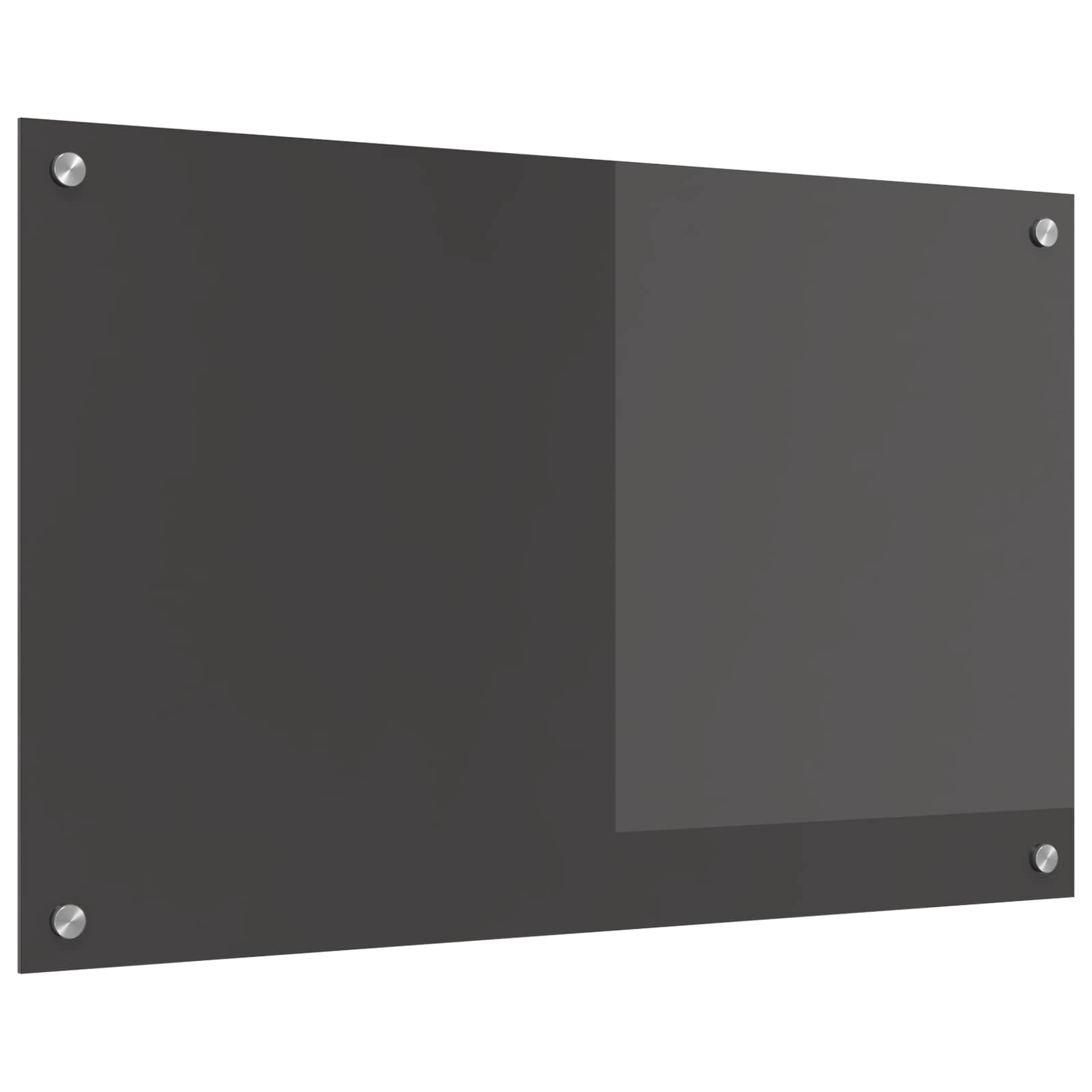 Keukenachterwand Donkergrijs 80 x 50 cm gehard glas