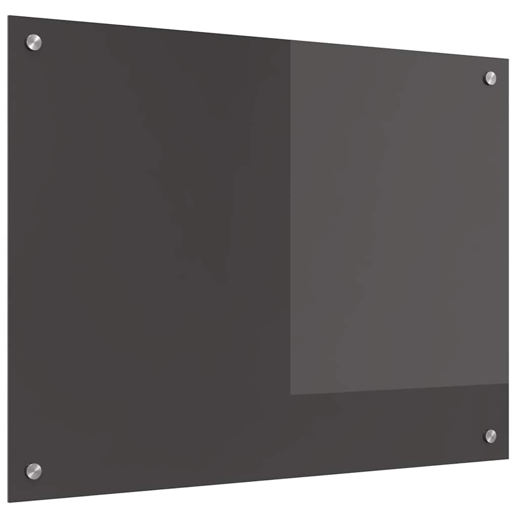 Keukenachterwand Donkergrijs 80 x 60 cm gehard glas