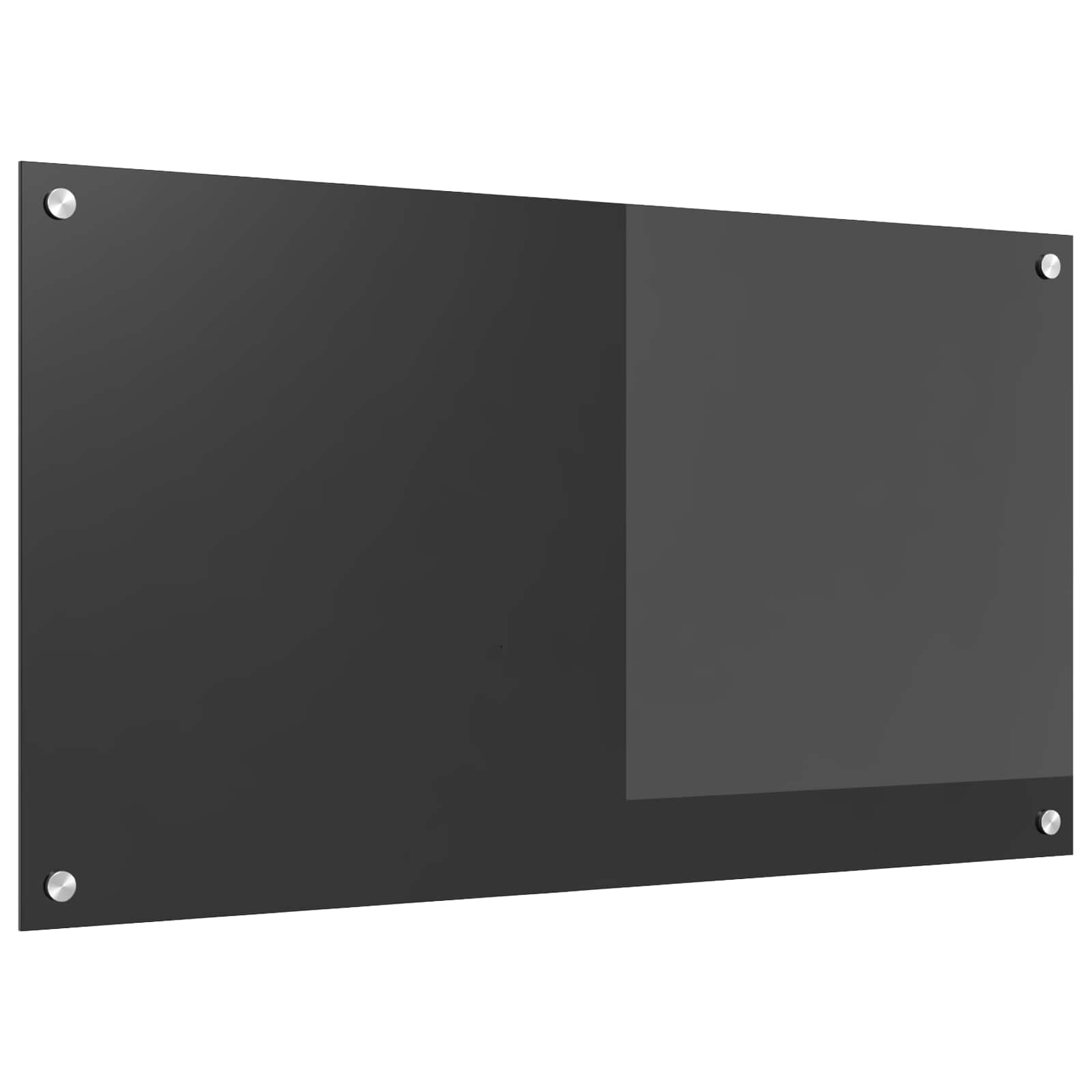 Keukenachterwand Donkergrijs 90 x 50 cm gehard glas