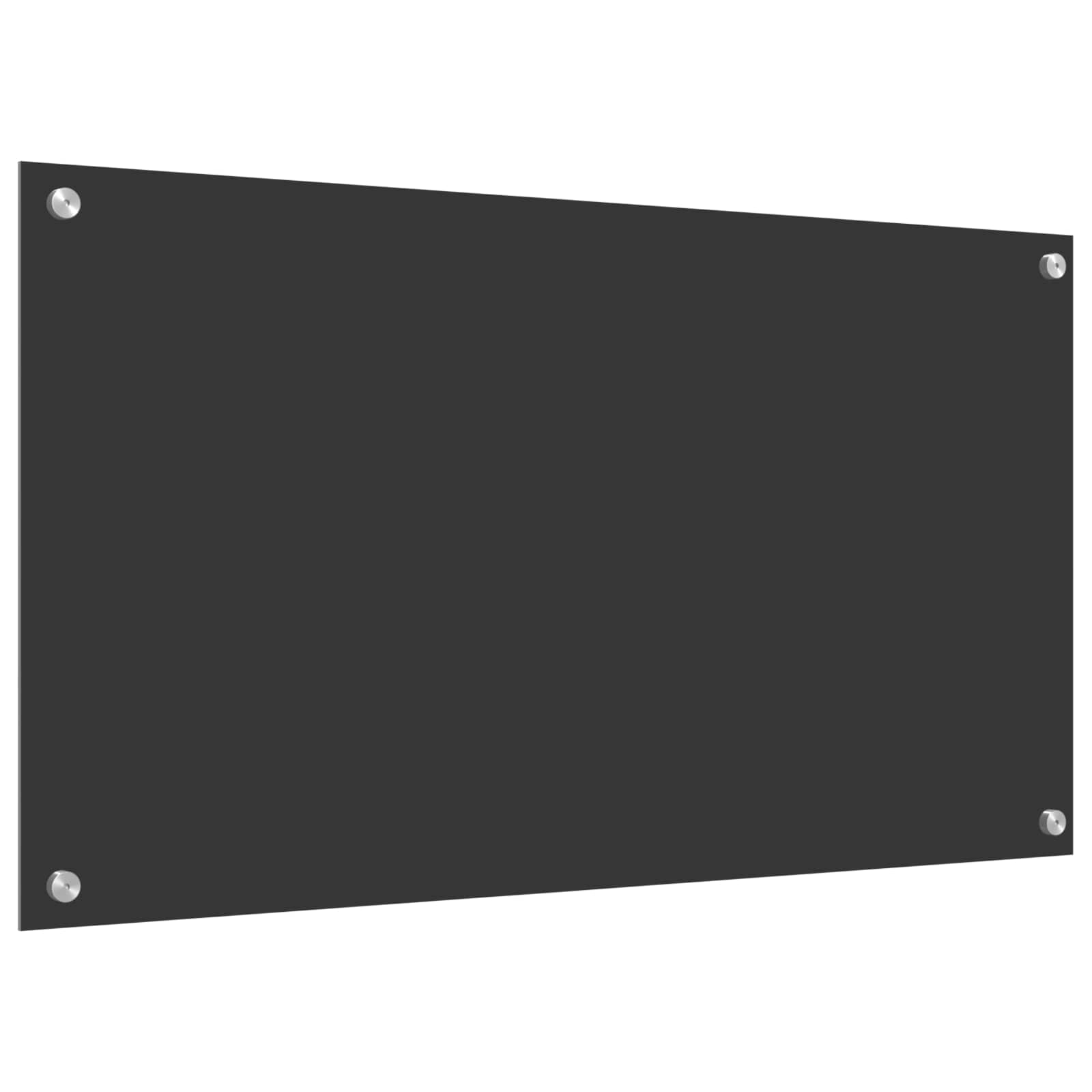 Keukenachterwand Donkergrijs 90 x 50 cm gehard glas