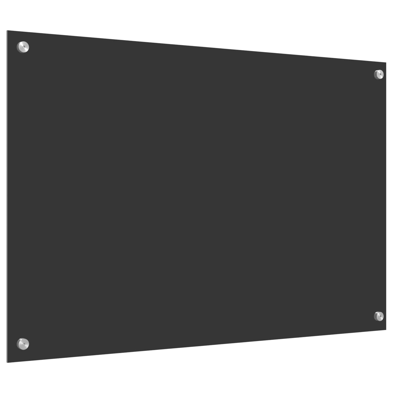 Keukenachterwand Donkergrijs 90 x 60 cm gehard glas