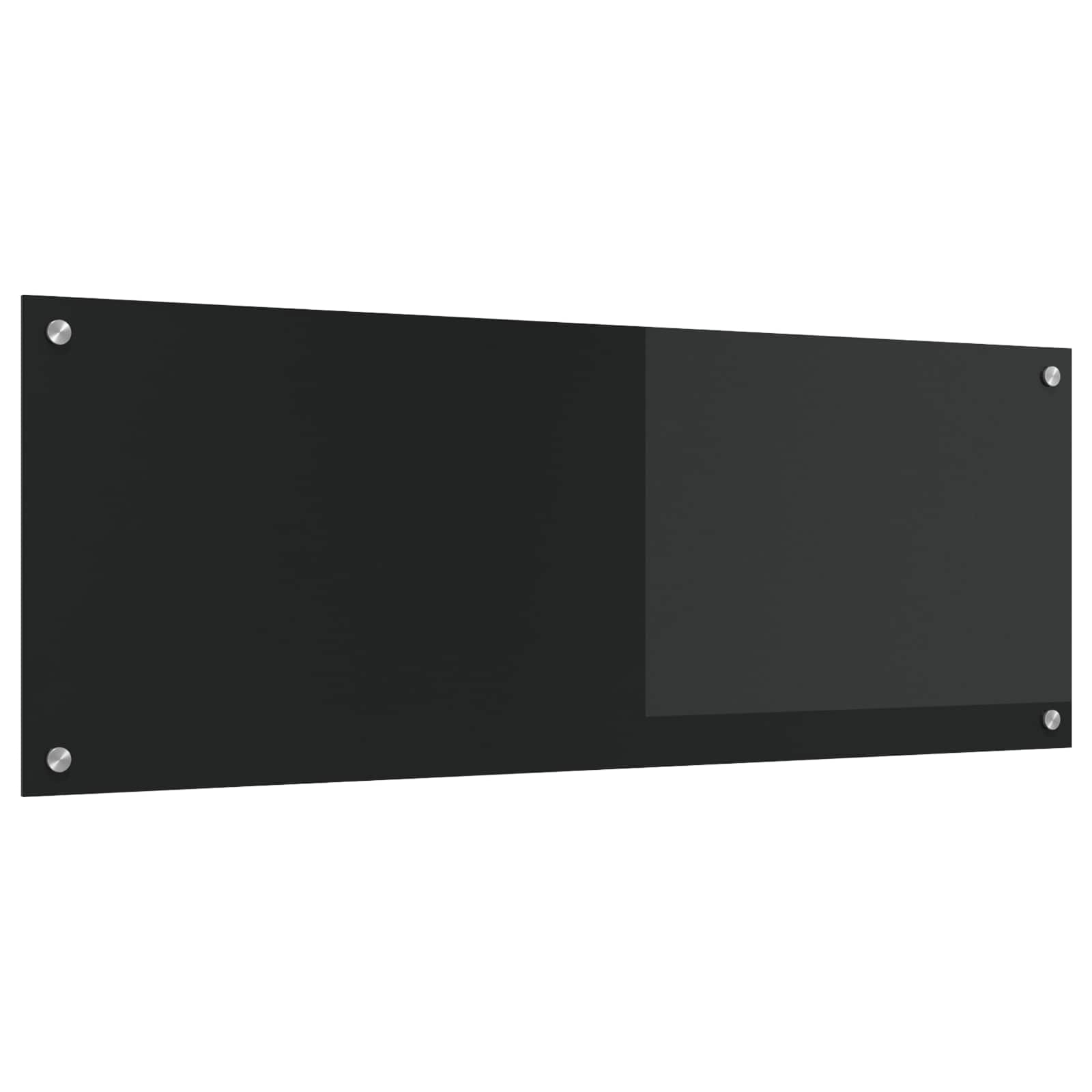 Keukenachterwand Zwart 110 x 40 cm gehard glas