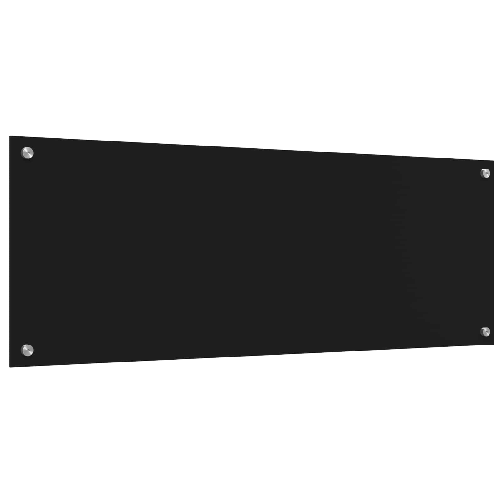 Keukenachterwand Zwart 110 x 40 cm gehard glas