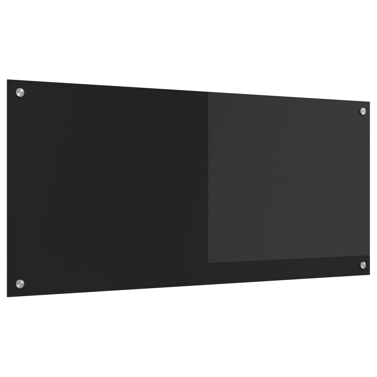 Keukenachterwand Zwart 110 x 50 cm gehard glas