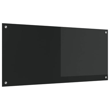 Keukenachterwand Zwart 110 x 50 cm gehard glas