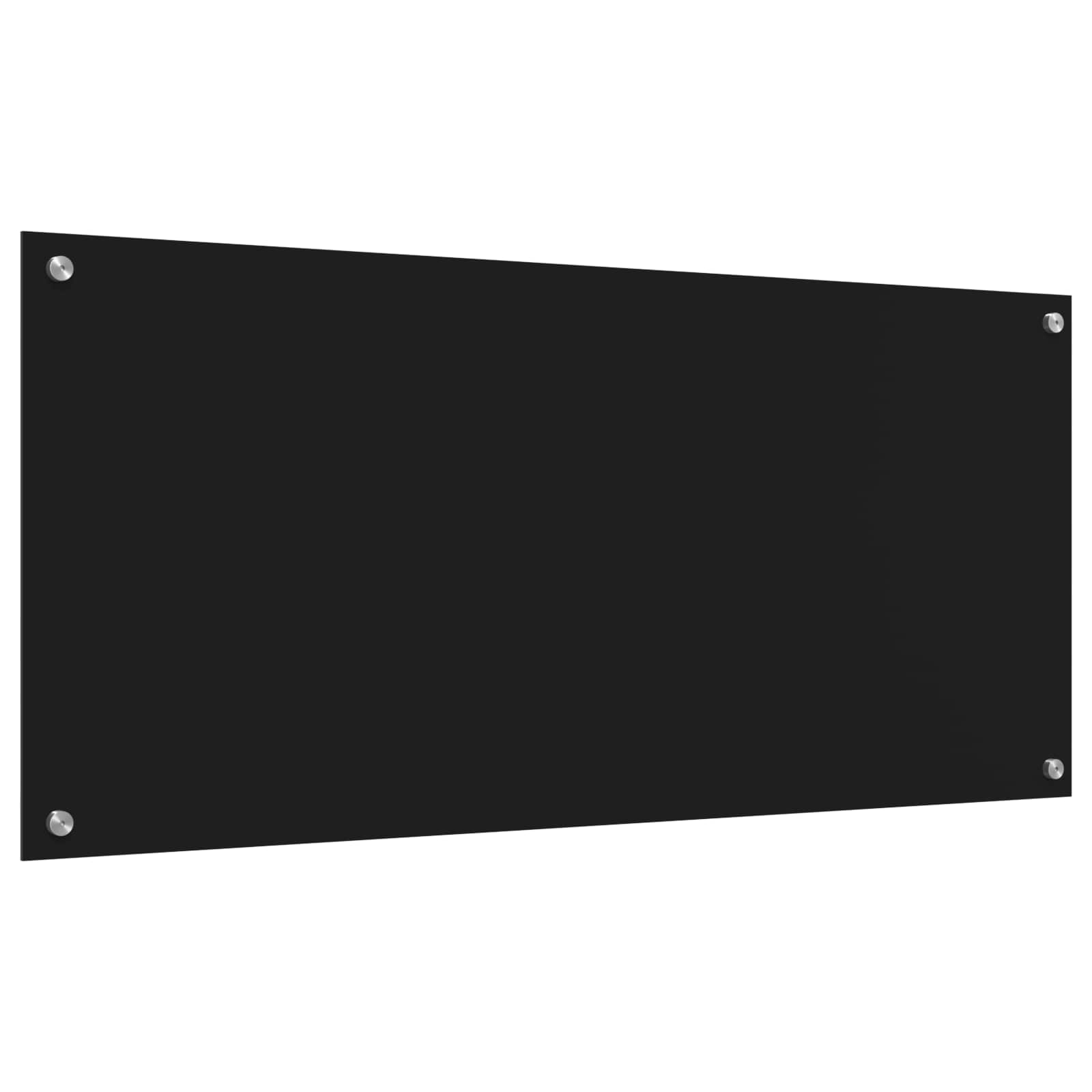 Keukenachterwand Zwart 110 x 50 cm gehard glas