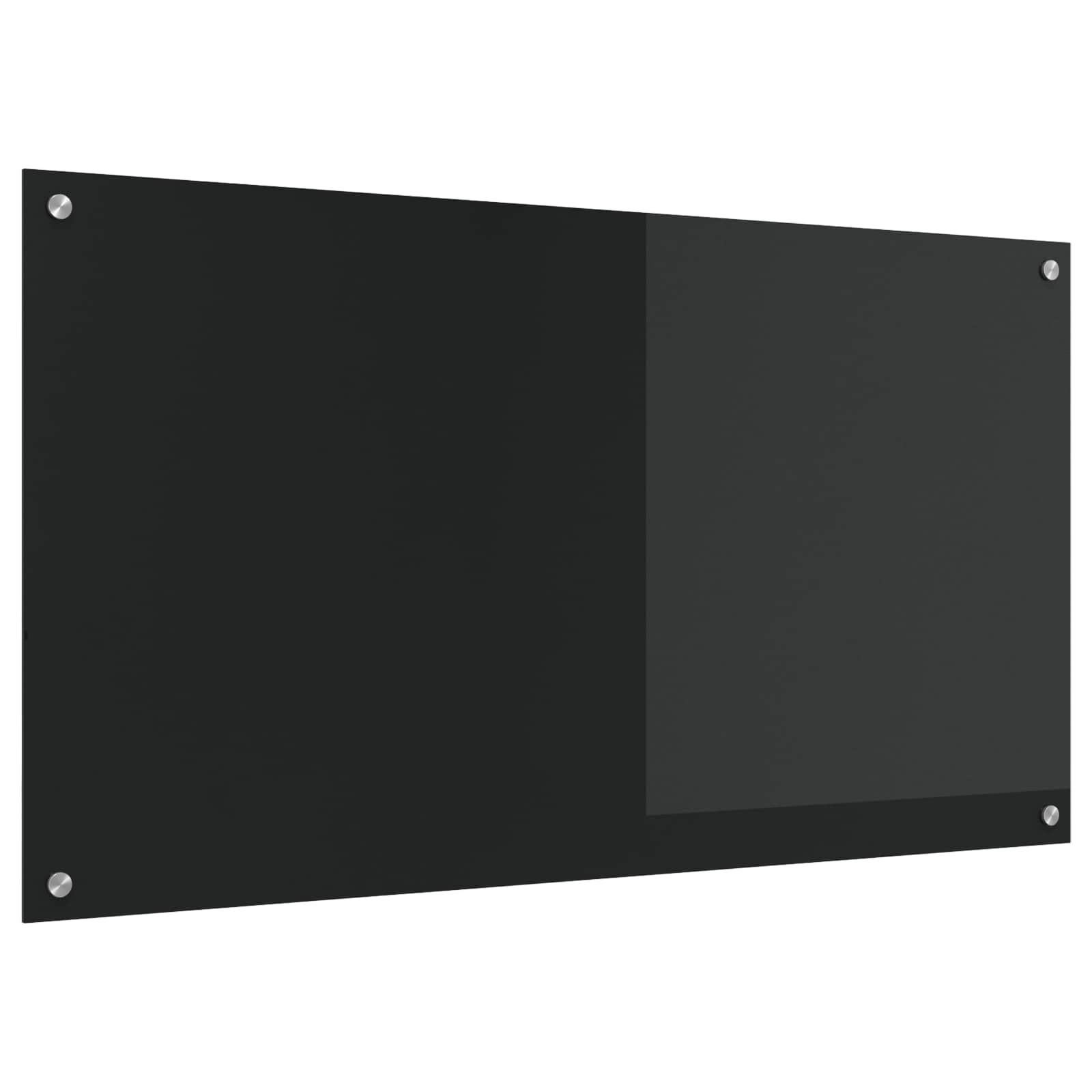 Keukenachterwand Zwart 110 x 60 cm gehard glas