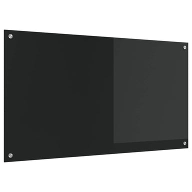 Keukenachterwand Zwart 110 x 60 cm gehard glas
