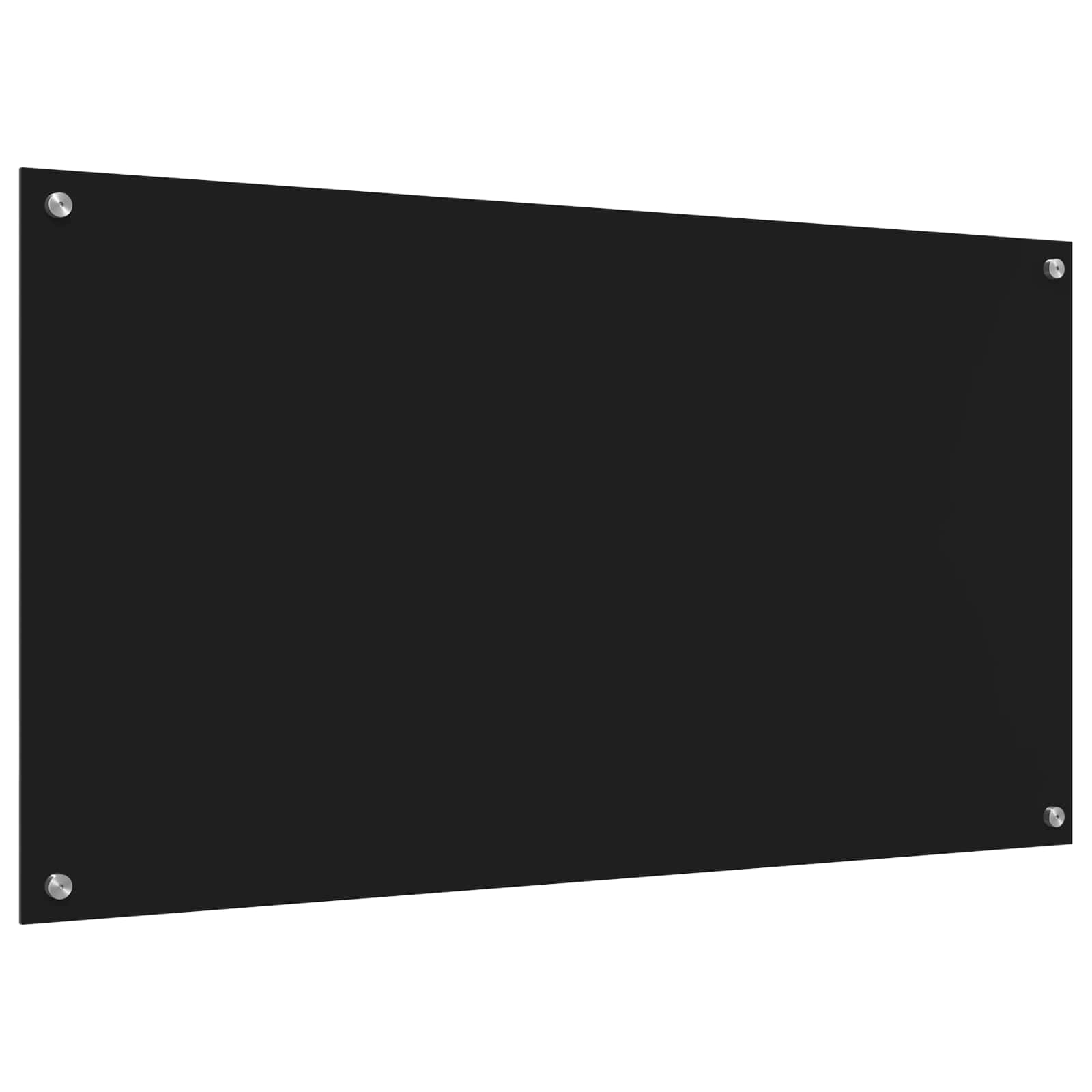 Keukenachterwand Zwart 110 x 60 cm gehard glas