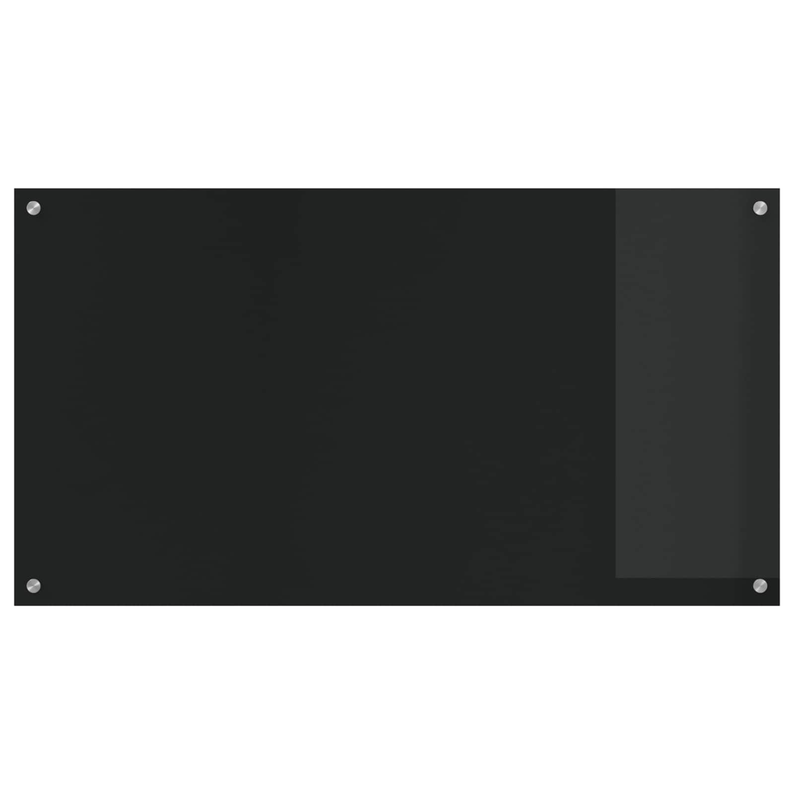 Keukenachterwand Zwart 110 x 60 cm gehard glas