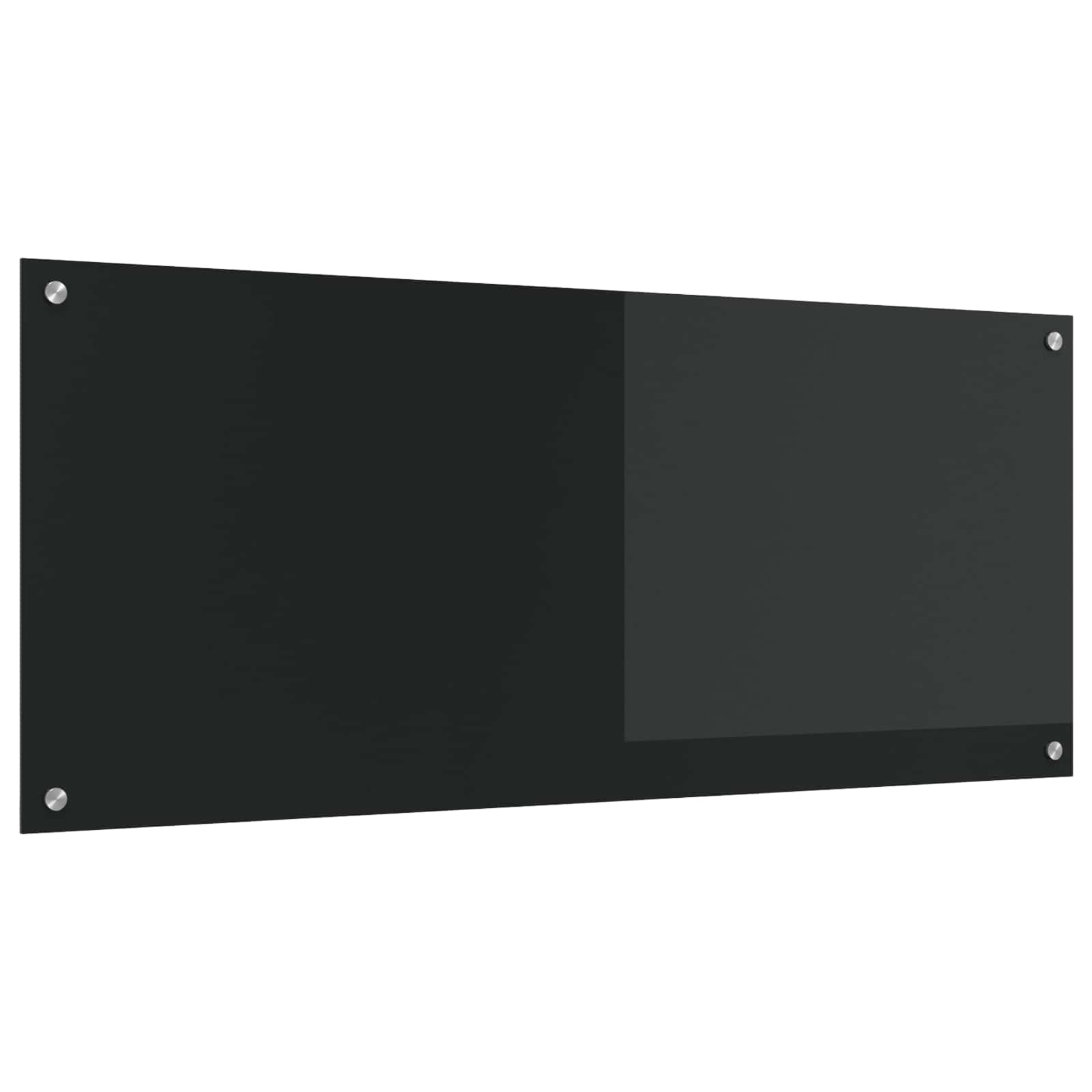Keukenachterwand Zwart 120 x 50 cm gehard glas