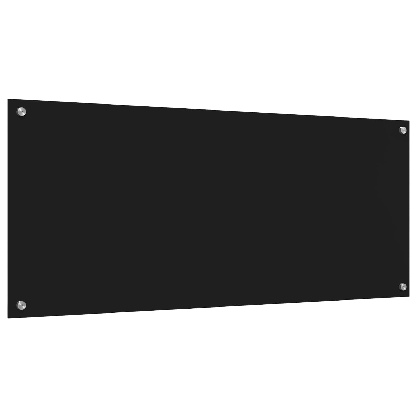 Keukenachterwand Zwart 120 x 50 cm gehard glas