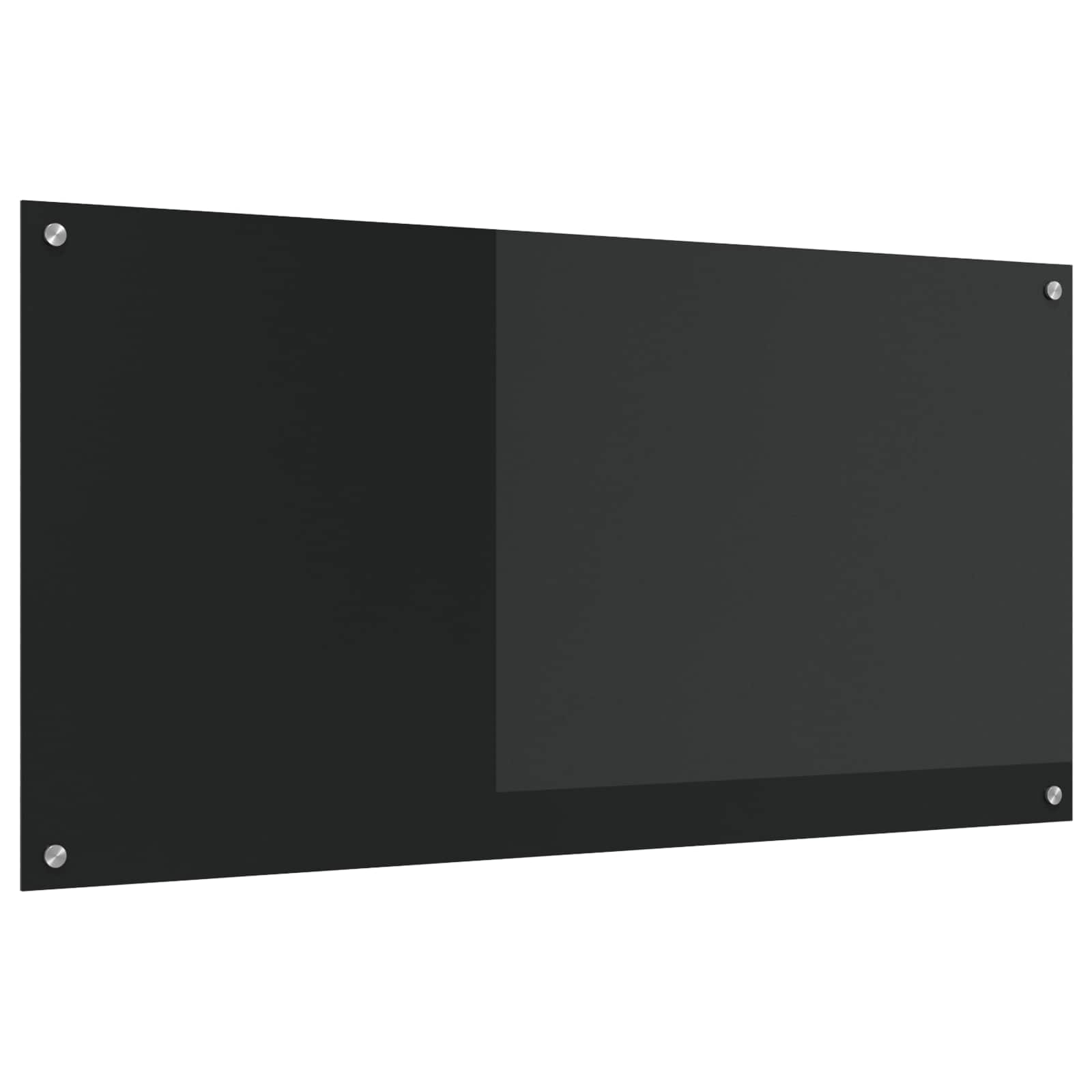Keukenachterwand Zwart 120 x 60 cm gehard glas