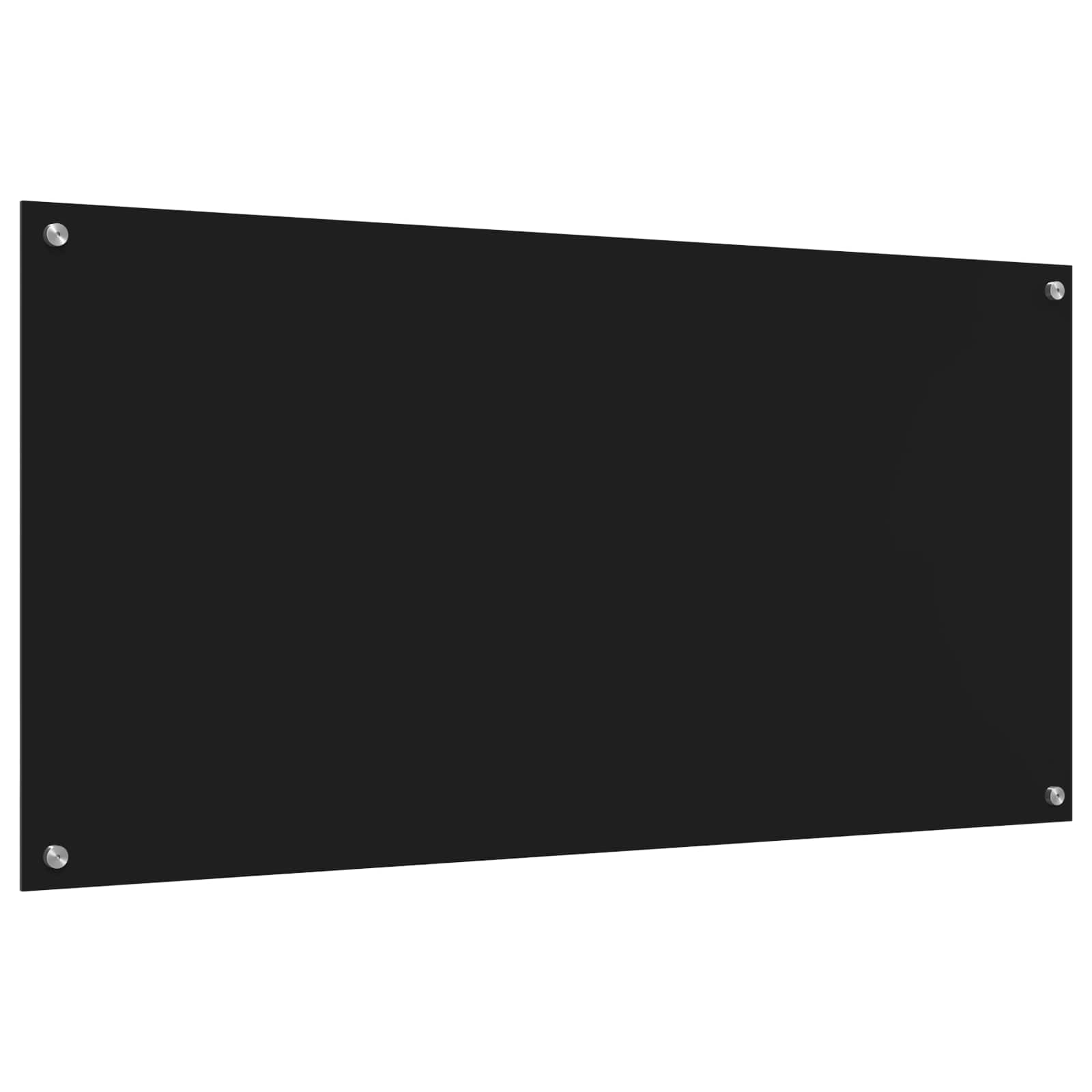 Keukenachterwand Zwart 120 x 60 cm gehard glas