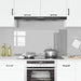 Keukenachterwand Lichtgrijs 120 x 60 cm gehard glas