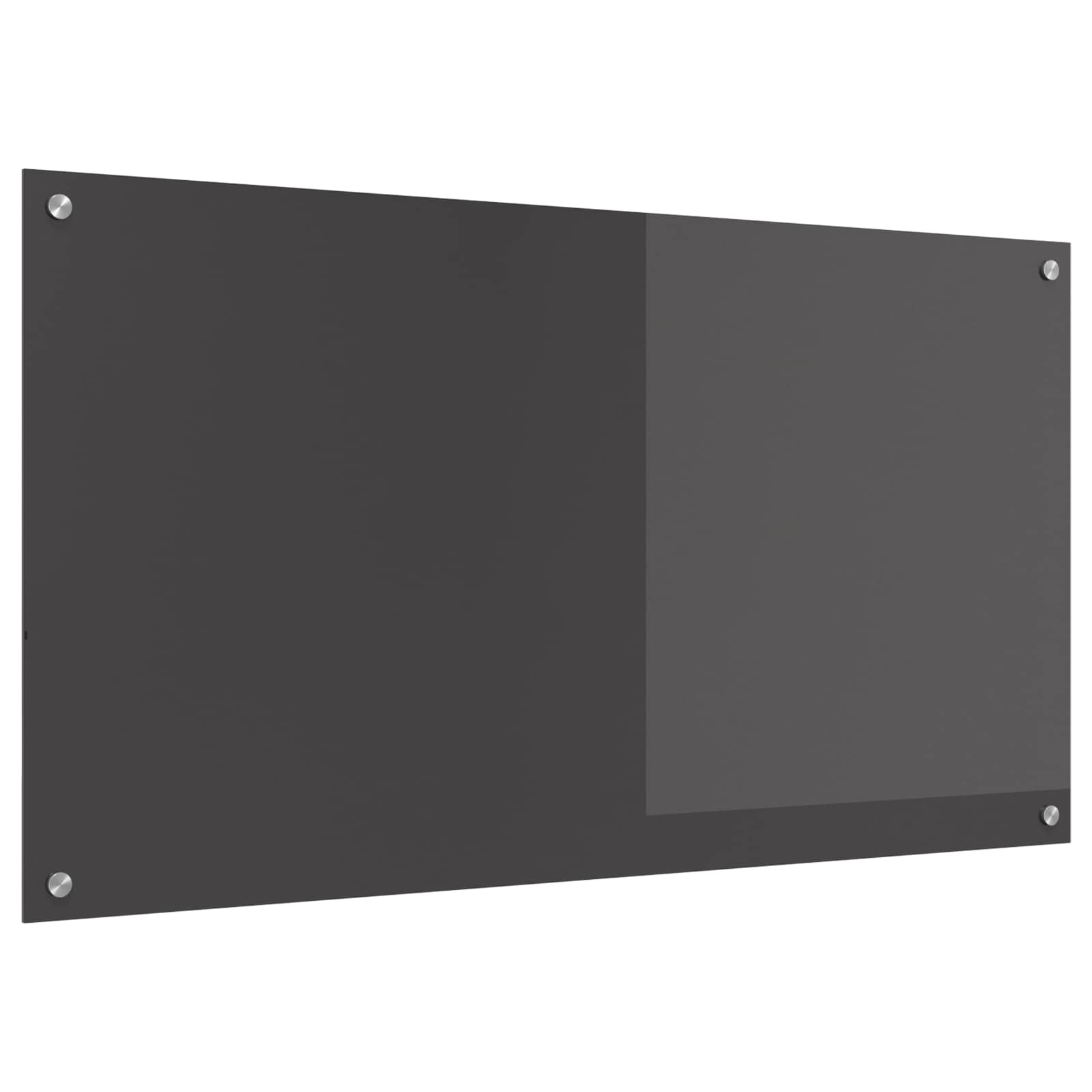 Keukenachterwand Donkergrijs 110 x 60 cm gehard glas