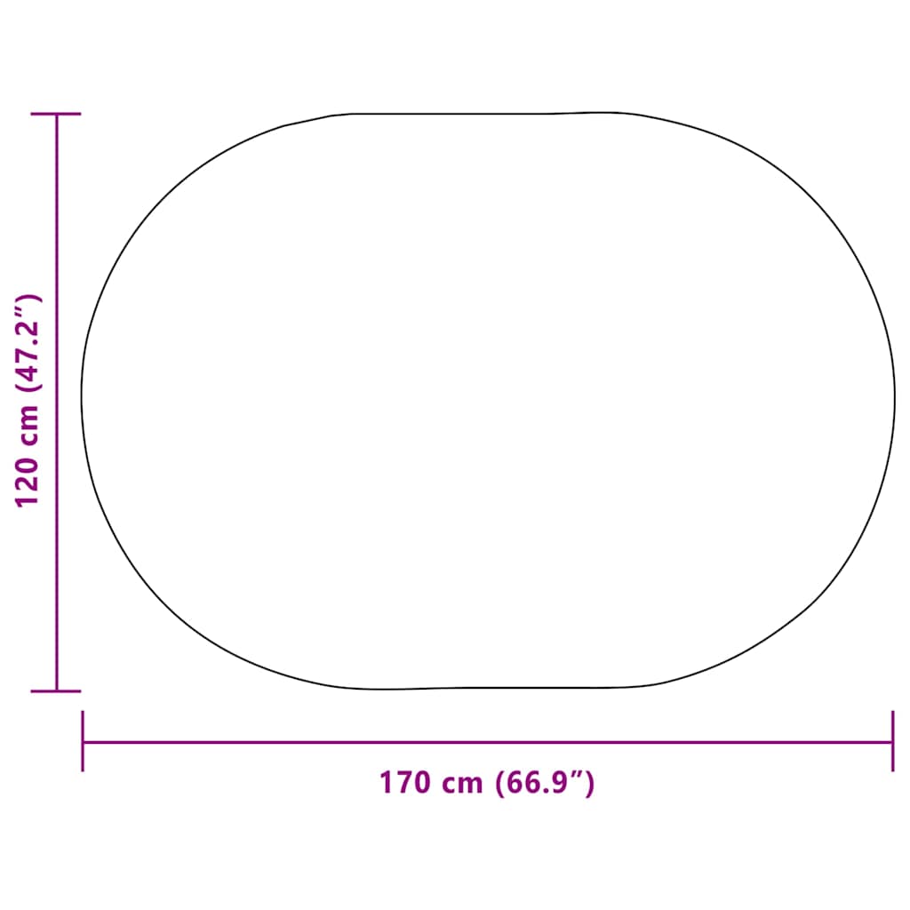 Vloerkleed ZIZUR Bruin 170 x 120 cm Polypropyleen