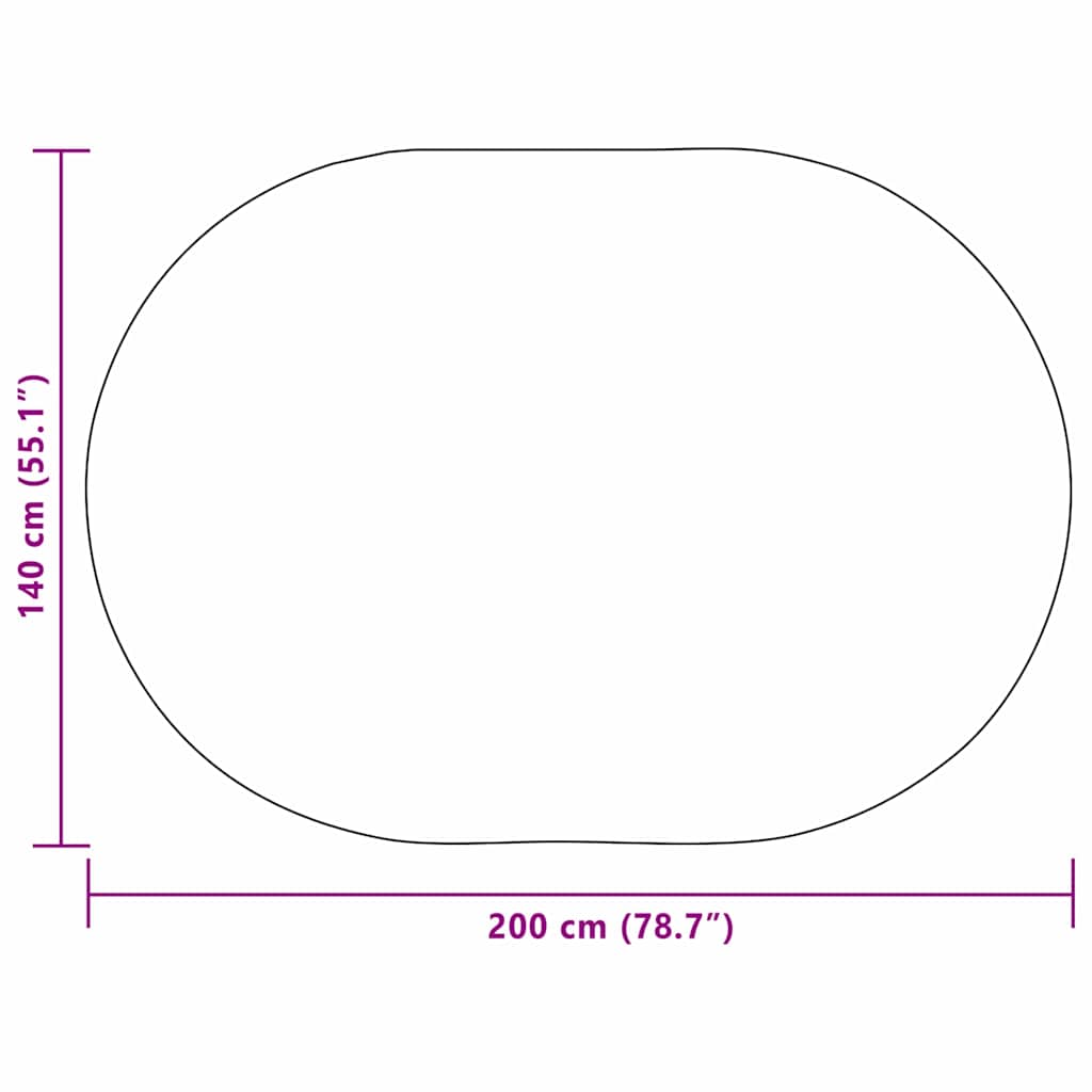 Vloerkleed ZIZUR Bruin 200 x 140 cm Polypropyleen