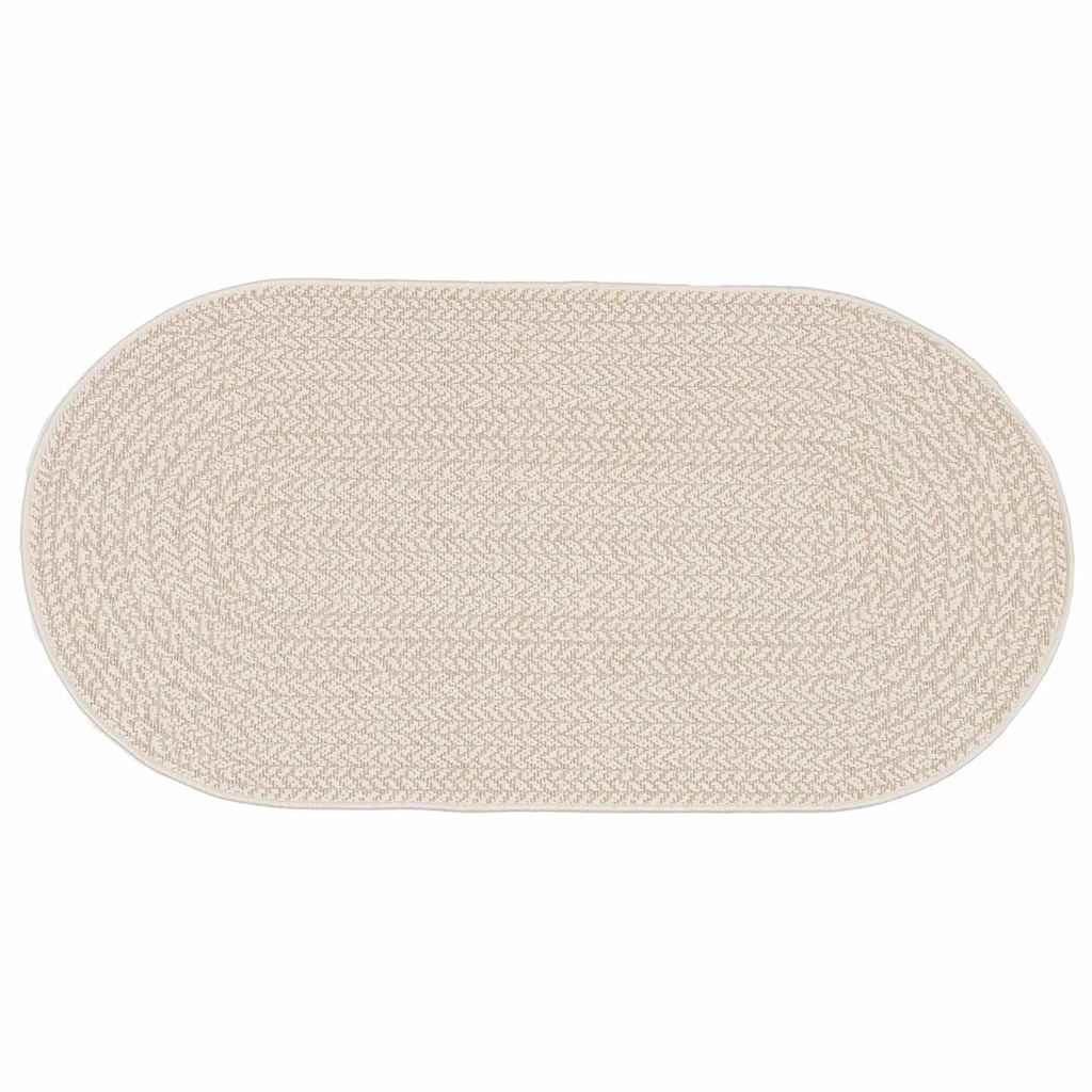 Vloerkleed ZIZUR Crème 150 x 80 cm Polypropyleen
