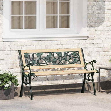 Tuinbank met kussen Bruin 116 x 54 x 73 cm Hout