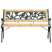 Tuinbank met kussen Bruin 116 x 54 x 73 cm Hout