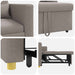 Uittrekbaar slaapbank eenpersoons Taupe 90 x 165 x 87 cm Stof