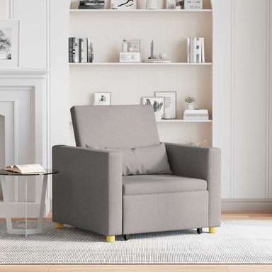 Uittrekbaar slaapbank eenpersoons Taupe 90 x 165 x 87 cm Stof