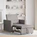 Uittrekbaar slaapbank eenpersoons Taupe 90 x 165 x 87 cm Stof