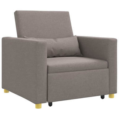 Uittrekbaar slaapbank eenpersoons Taupe 90 x 165 x 87 cm Stof