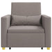 Uittrekbaar slaapbank eenpersoons Taupe 90 x 165 x 87 cm Stof