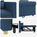 Uittrekbaar slaapbank eenpersoons Blauw 90 x 165 x 87 cm Stof