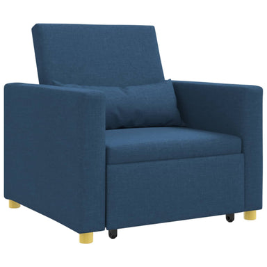 Uittrekbaar slaapbank eenpersoons Blauw 90 x 165 x 87 cm Stof