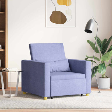 Uittrekbaar slaapbank eenpersoons Jeans blauw 90 x 165 x 87 cm