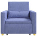 Uittrekbaar slaapbank eenpersoons Jeans blauw 90 x 165 x 87 cm